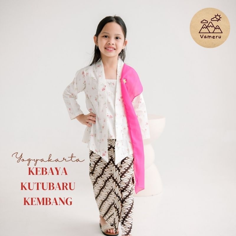 KEBAYA ANAK SETELAN KUTUBARU VAMERU JAWA LURIK REMAJA DEWASA BUNGA VINTAGE JADUL CLASSIC KATUN JEPAN