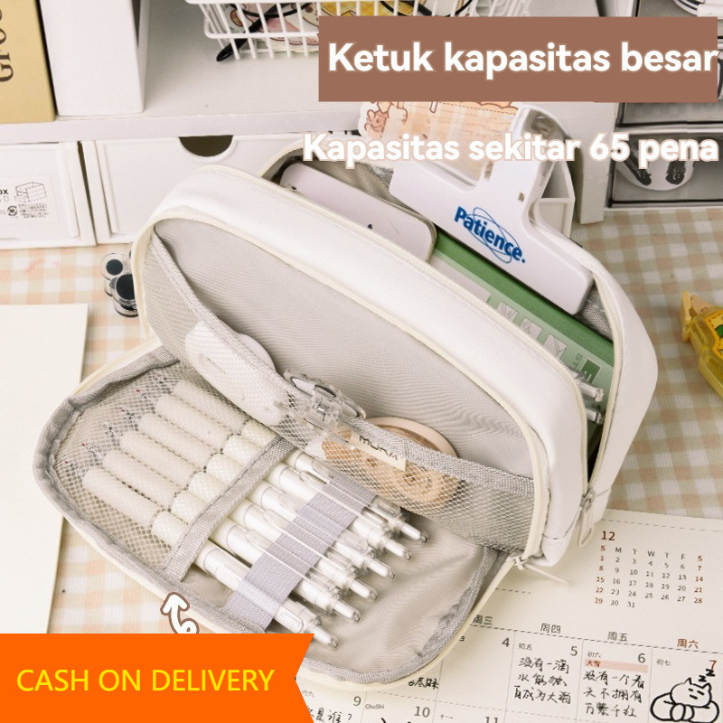 

CASH ON DELIVERY Kotak Pensil Kanvas Multiwarna Kotak Pena Estetika Kapasitas Besar Korea Perlengkapan Penyimpanan Alat Tulis Siswa Sekolah