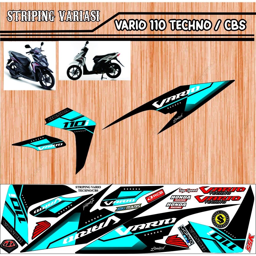 Variasi Stiker Vario Old Techno Cbs 110 Striping Vario Techno / Stiker Vario Cbs 110 Karbu Variasi M