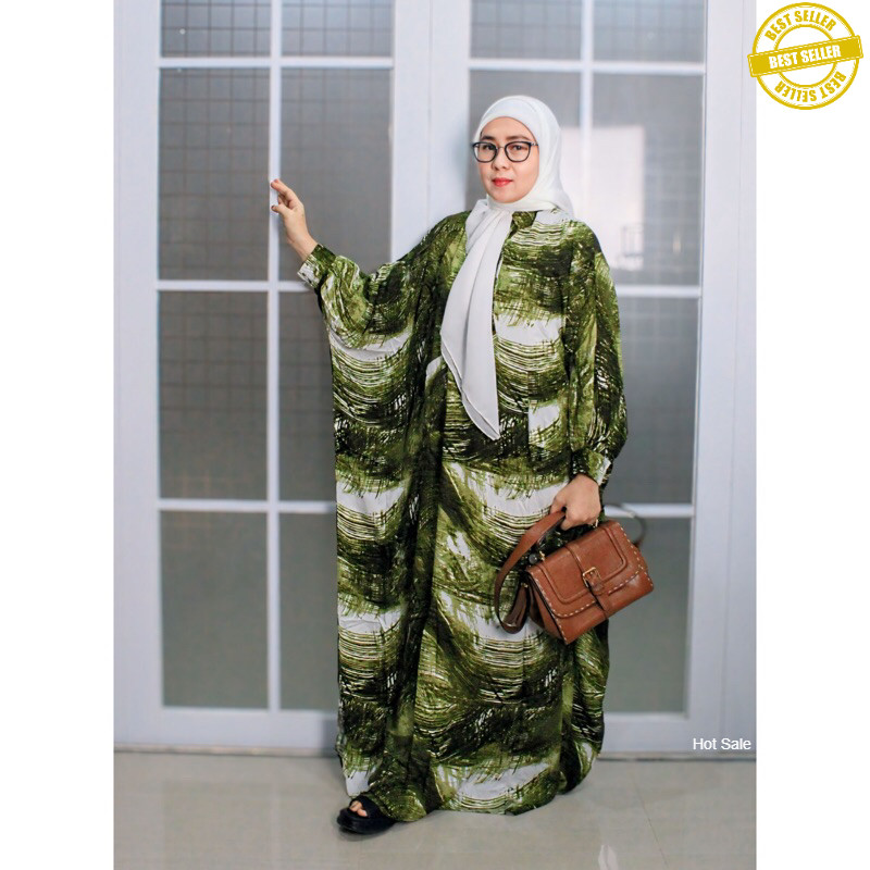 KAFTAN RAYON PREMIUM / GAMIS WANITA / TUNIK WANITA / KAFTAN BIG SIZE / KAFTAN MOTIF