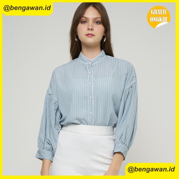 (MONE) Monellina 601333 Blouse Oversize Wanita Lengan Panjang - Salem, XL