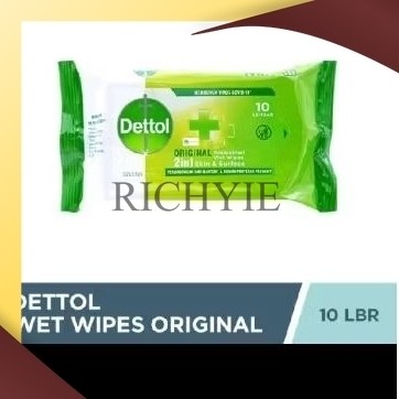 TISU BASAH DETTOL NON WIPES ISI 10SHEET