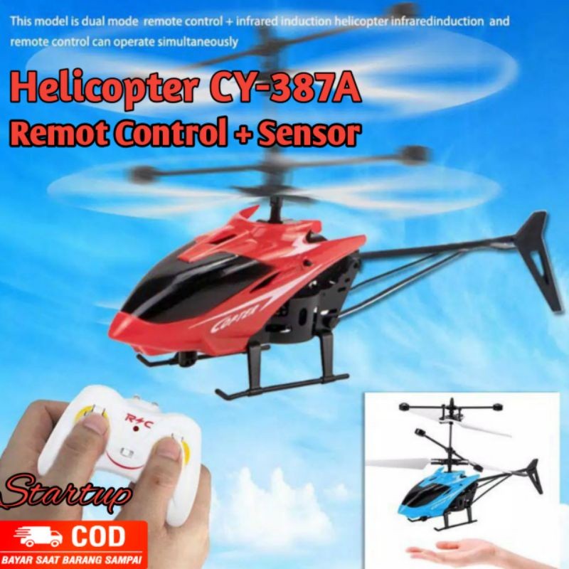 LETERSHOP Mainan RC Helicopter Remot + Sensor INDUCTIVE Aircraft / Mainan Helicopter Remot + Sensor 
