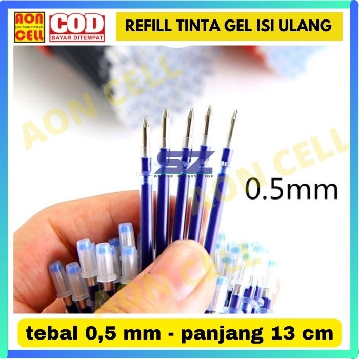 

REFILL TINTA GEL ISI ULANG TINTA PULPEN PENA GEL REFILL 0.5MM