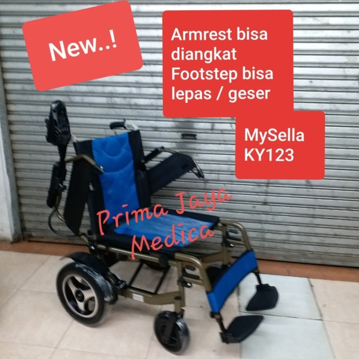 Kursi Roda Elektrik MySella KY123 / Wheelchair Electric MySella KY123 - Abu-abu
