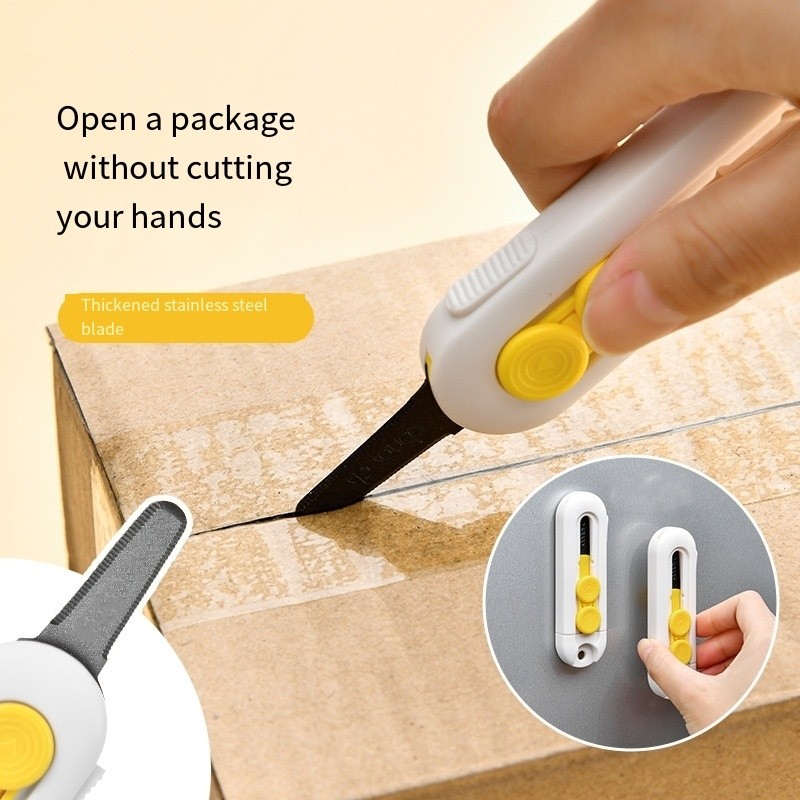 

Magnetic Mini Box Cutter Paper Cutter Portable Folding Knife Pocket Knife Replaceable Blade Opening Envelope Carton Unbox Tool