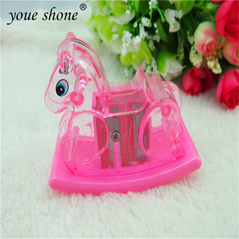

1PCS Rocking Horse Cute Manual Pencil Sharpener Student School Supplies Pencil Sharpenener Double Pencil Sharpener