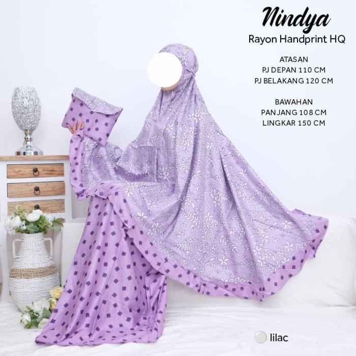 Mukena Rayon Murah Grosir an - Mukena Bali Adem Rayon Super no 1 Jumbo - NindyaLilac