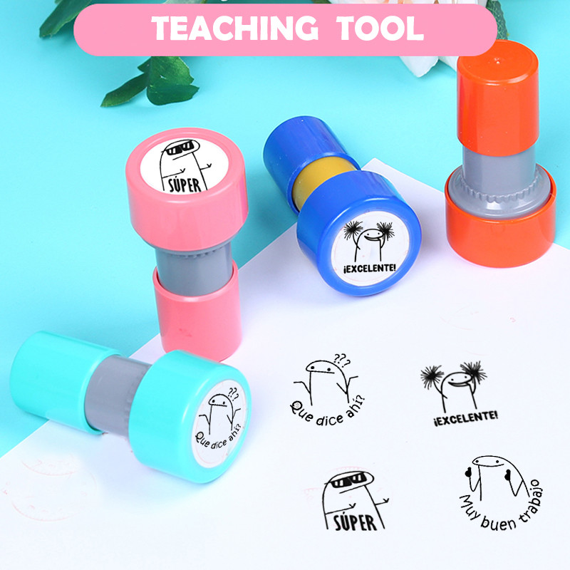 

Encourage Stamp Teaching Tools For Kids Primary Student Kindergarden Motivation Gift French Praise Reward Stamps Self-inking