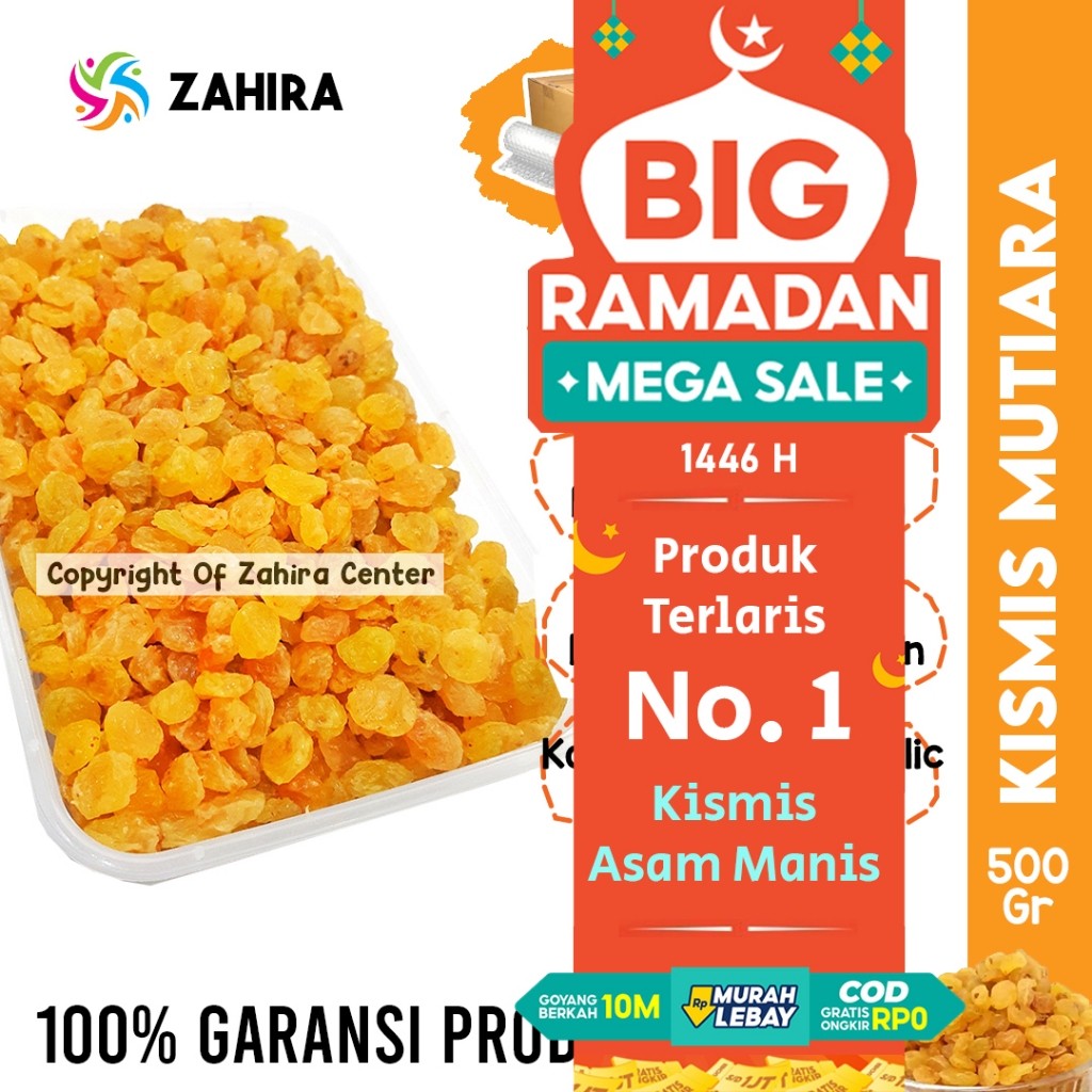 

[florens]Kismis Golden Raisins 500gr Simin Rasa Manis Enak Fresh Khas Arab MPASI Original Oleholeh Haji Umrah
