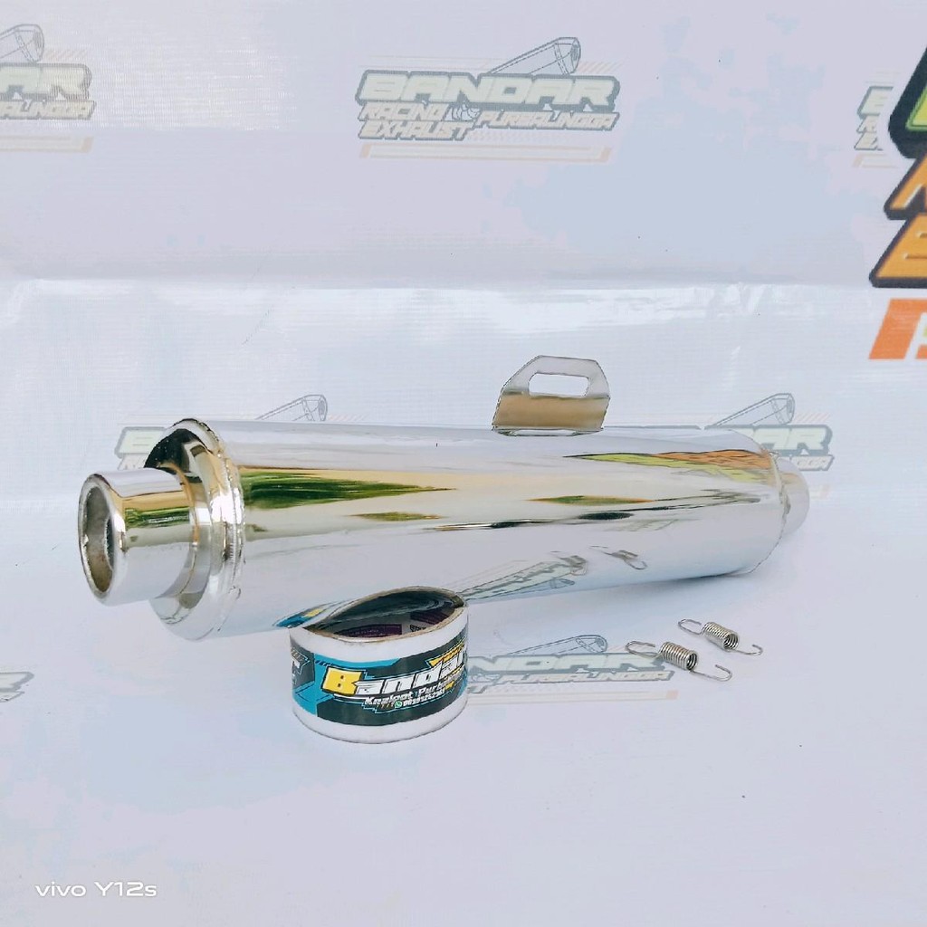 Knalpot silincer CKD Satria FU Inlet 50 mm untuk Vixion Sonic GTR CS1 dan Motor Lainnya - Purbalingg