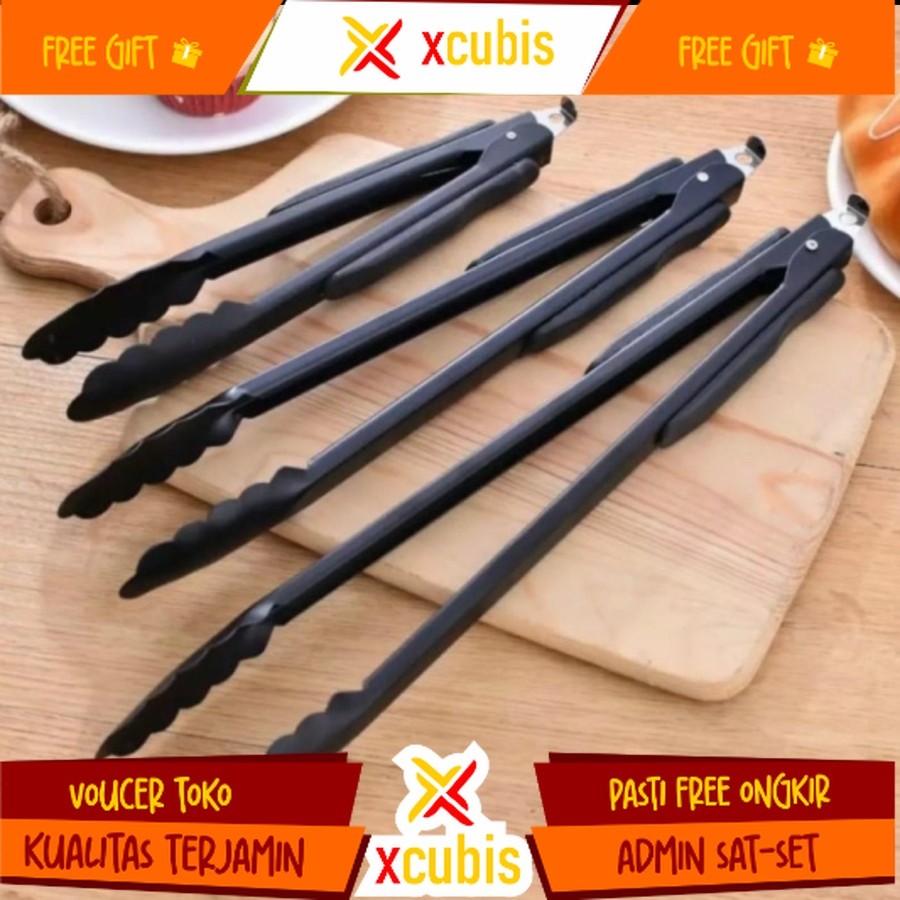 Capitan Makanan Stainless Steel Tebal / Pencapit Makanan