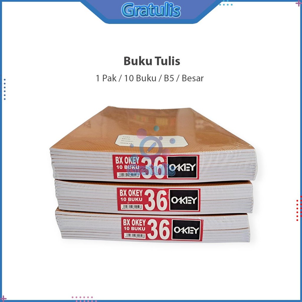 

BUKU TULIS KRAF OKEY 36 LEMBAR B5 [1 PACK] / BUKU SAMPUL COKLAT PANJANG BOXY / PERALATAN SEKOLAH / BUKU CAMPUS BESAR 1 PAK