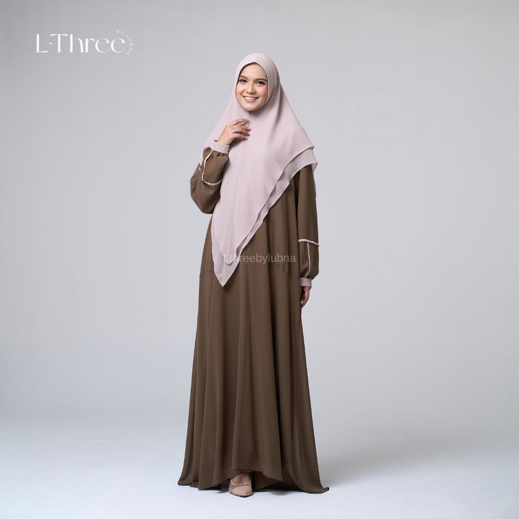 Aira Set Khimar - Lthree By Lubna Simple Elegant Gamis Set Syari Wanita
