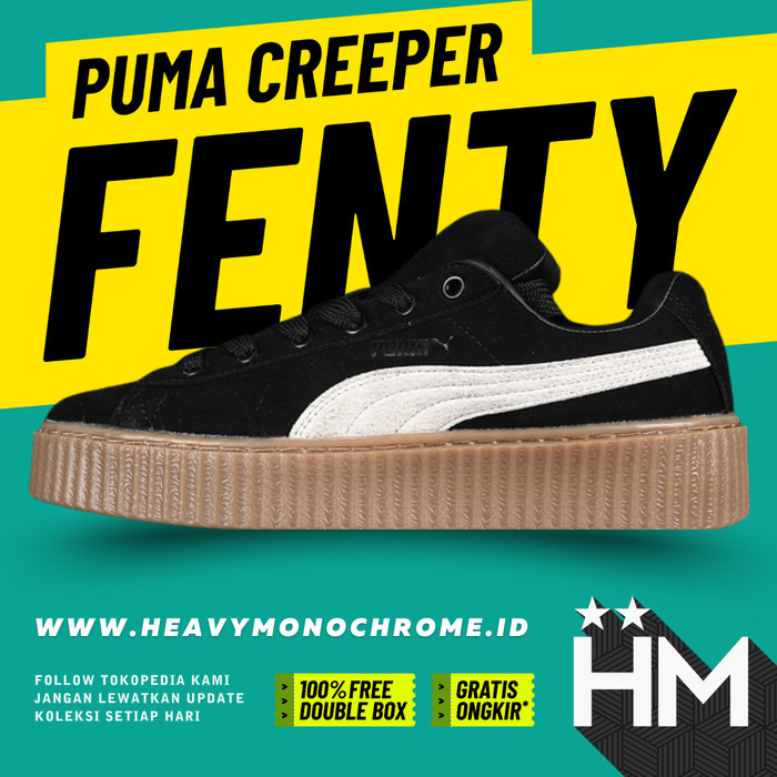 Puma Creeper Phatty Rihanna Fenty Black White Gum Sneaker 399332-01 (Size 36-45)