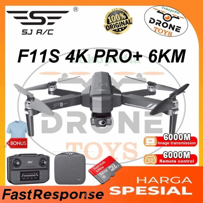 SJRC F11S 4K PRO 3KM Version Camera 2Axis AntiShake Self-Stabilized - SJRC F5S PRO+, 2-Battery