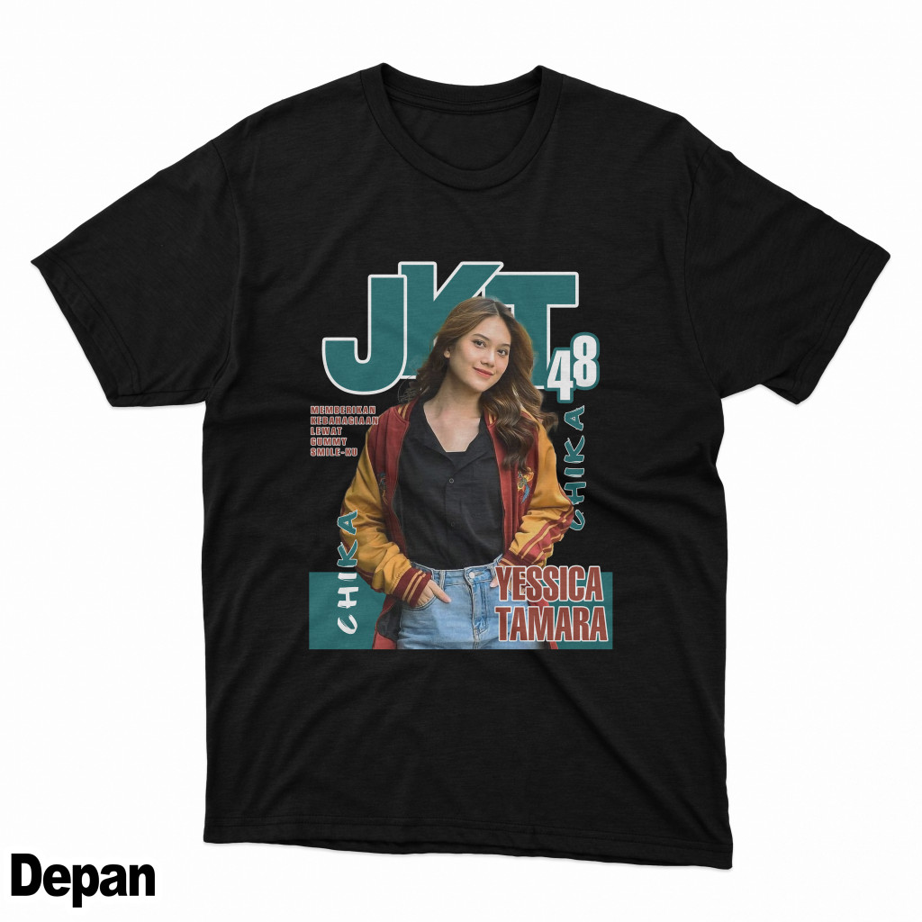 [COD] T-Shirt Kaos Baju skena cowok 2025 Chika Majalah JKT48 Lengan Pendek Atasan Baju CETAK Casual