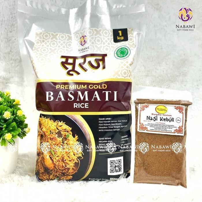 

Beras Basmati 1 Kg Bundle Bumbu Instan Khas Masakan Timur Tengah Nasi Biryani Kebuli Kabsa Rice - Beras 1 Kg lb 0805