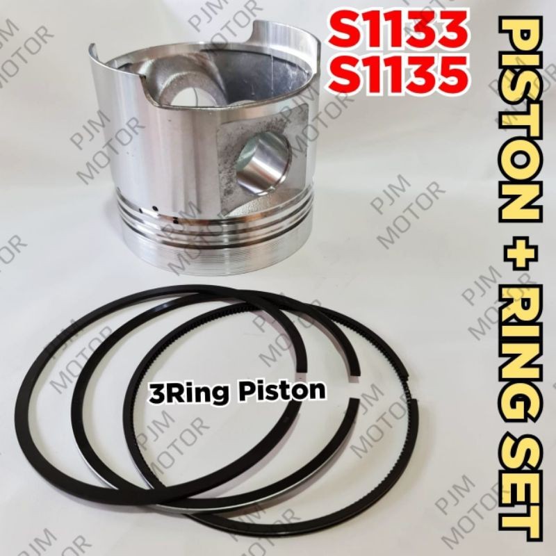 

S1135 PISTON ASSY SEHER KOMPLIT RING MESIN PENGGERAK S1133 ZS1133 ZS1135 33PK 35PK TIAN LI DONG FENG amplas