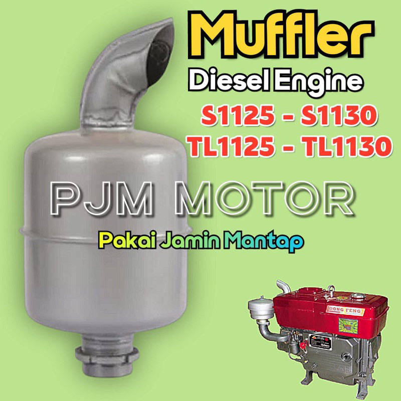 

Zs1125 Silencer knalpot mufler mesin diesel pengerak Zs1130 TL1125 TL1130 S1125 S1130 30pk 33pk amplas