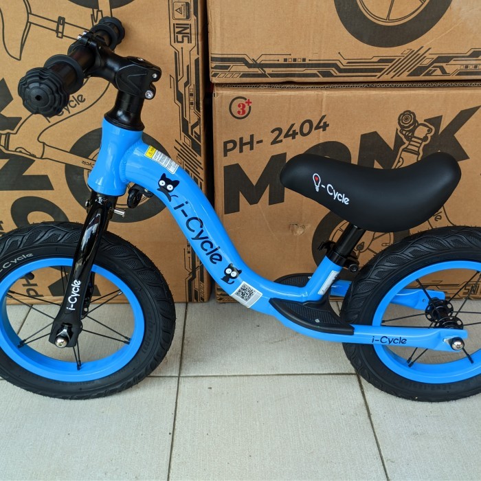 Sepeda Keseimbangan/Balance Bike / PUSH BIKE / PUSHBIKE ICYCLE / I CYCLE MONK - Biru