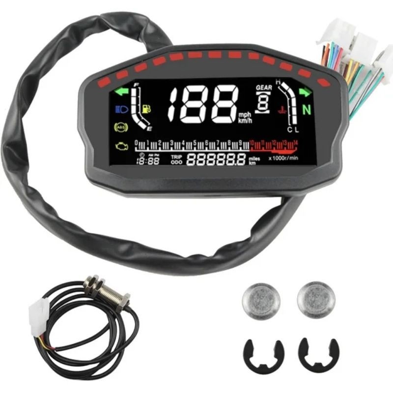 Digital Speedometer Motor Universal LED LCD Speedometer Digital Odometer Motorcycle