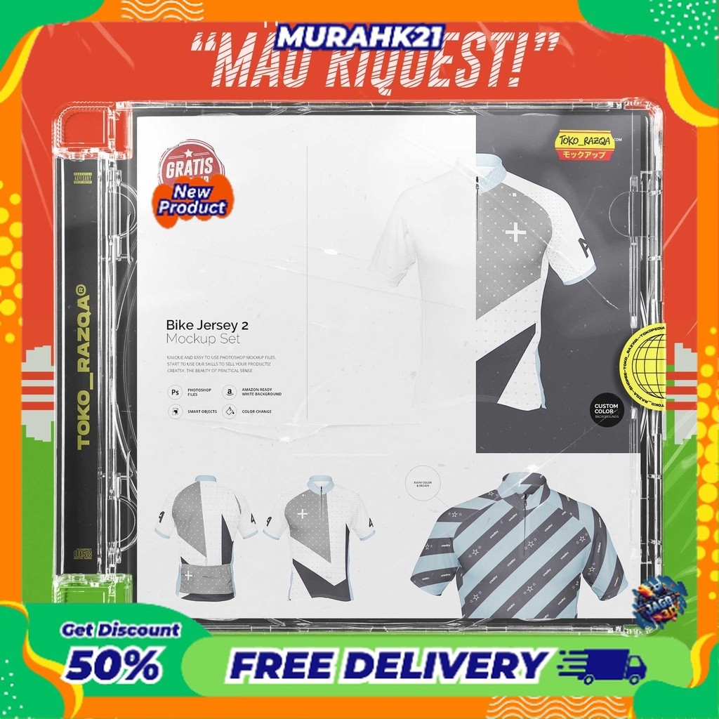 Bike Jersey 2 Mockup Set ◖Mockup◗ NEW MOCKUP