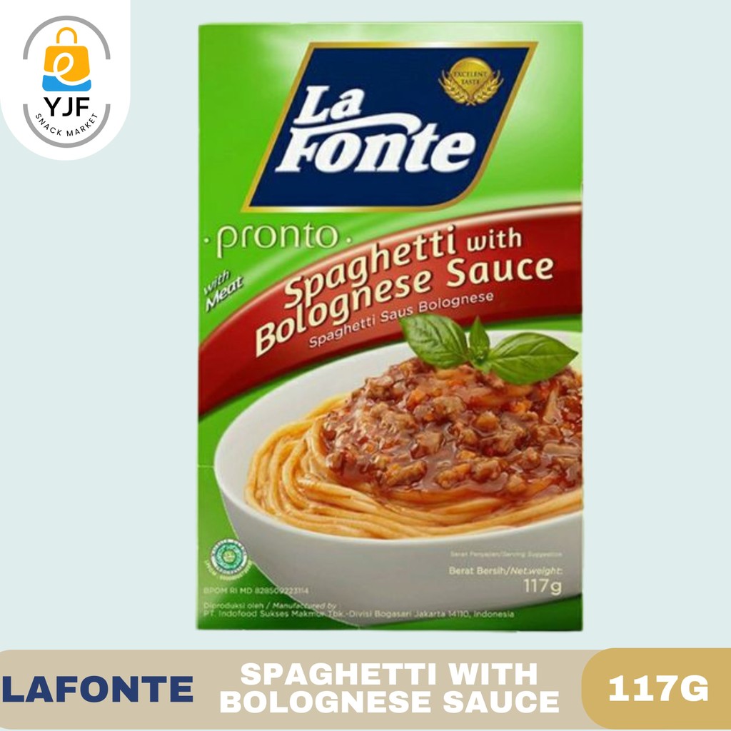 

Lafonte Saus Spaghetti With Bolognese Sauce/ Saus Bolognese Instan 117g