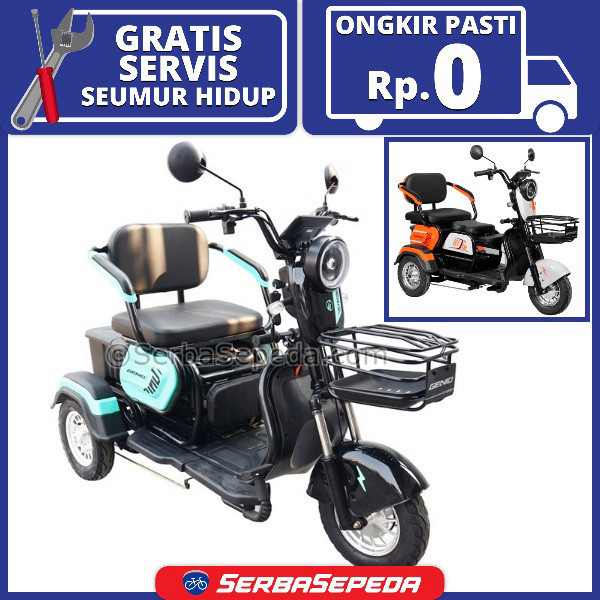 E-Moped  14 Inci Genio Tritonic X1 Sepeda Listrik 3 Roda
