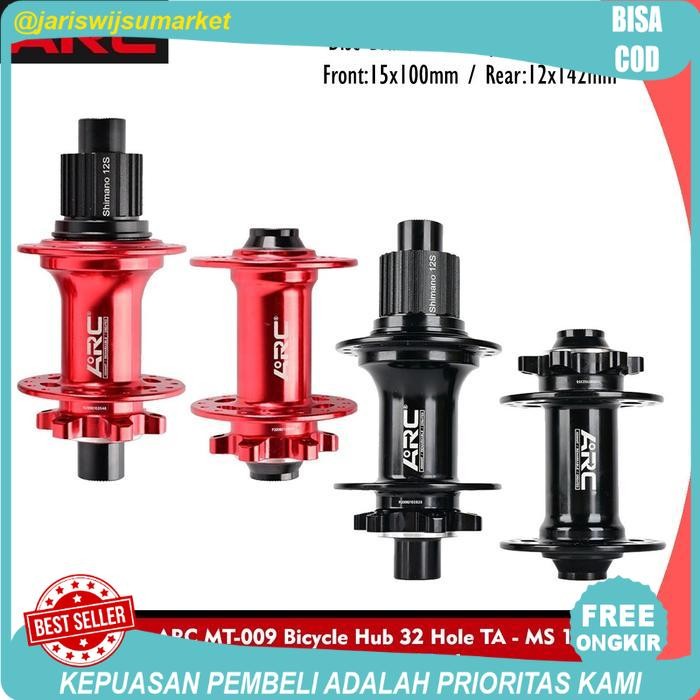 Hub FreeHub ARC MT009 32 Hole TA Microspline 12Speed Disc Brake Sepeda - Hitam