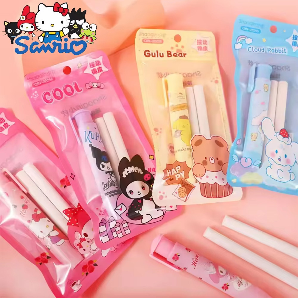 

Bagged Press Eraser Anime Kuromi Melody Cinnamoroll Eraser Students Drawing Sketches Paintings Eraser Office School Supplies