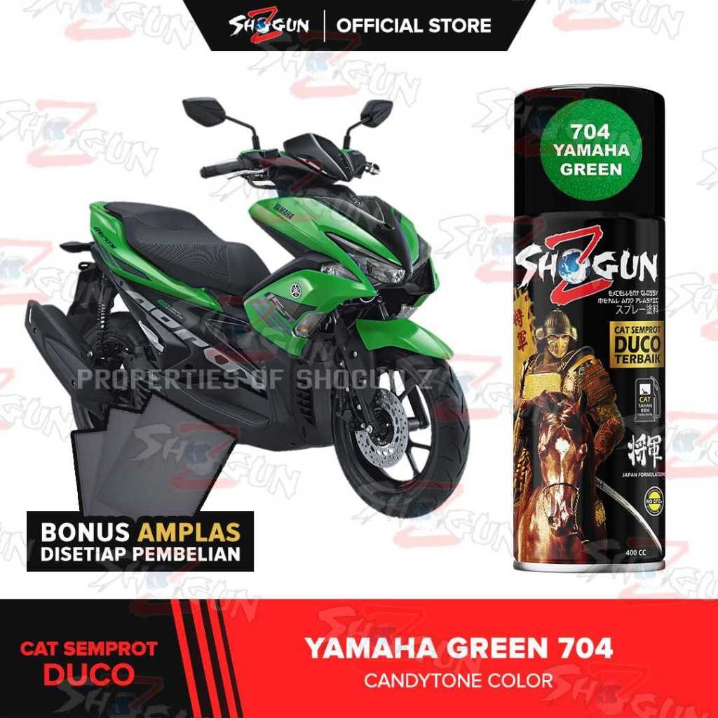 Spray Paint Cat Semprot Motor Shogun Z Paint Yamaha Green 704 - Warna Hijau Candy Tone Transparan Ca