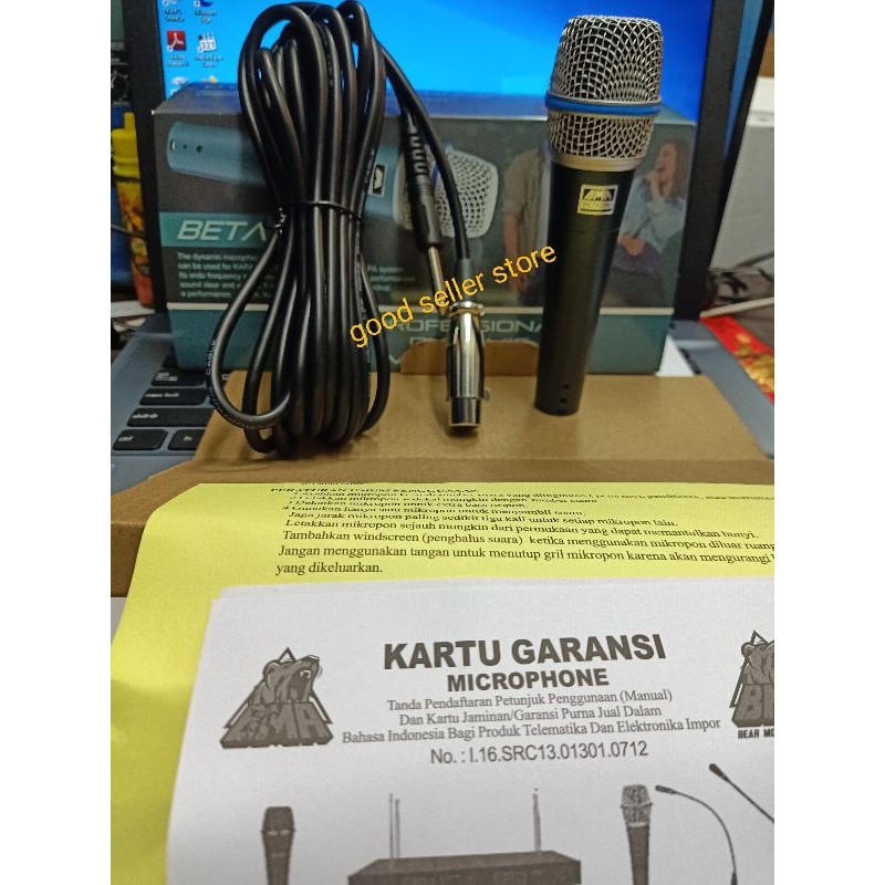 Mic kabel Beta57A BMA Beta 57A Microphone gendang vocal original