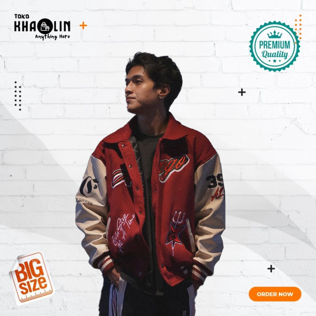 JAKET ALTER EGO LEGACY LEATHER WOOL VARSITY 2025 ECHO ONIC EVOS OVER SIZE S M L XL 2XL 3XL JAKET ALT