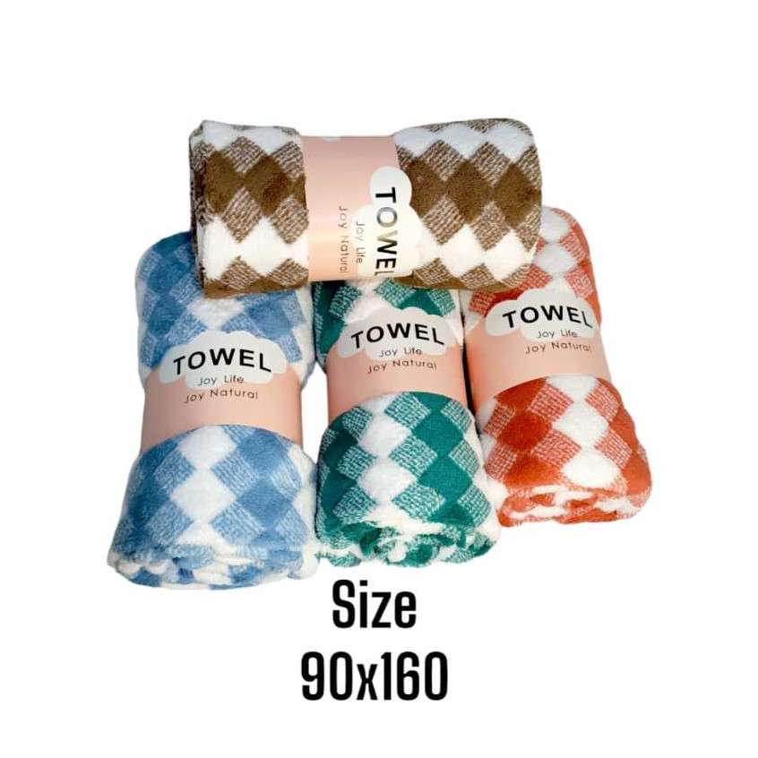 Handuk Mandi Dewasa Microfiber Jumbo Lembut dan Tebal 90X160