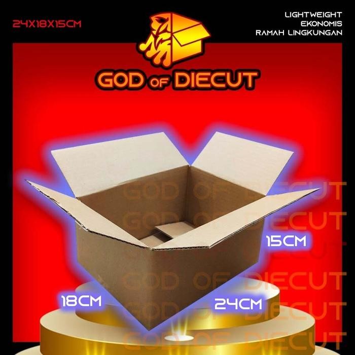 

24x18x15 cm kardus box kotak karton packing barang polos baru