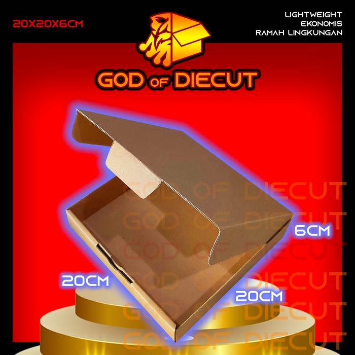 

KARDUS DIECUT 20x20x6 CM - Karton Kotak Packaging Packing Box Pizza