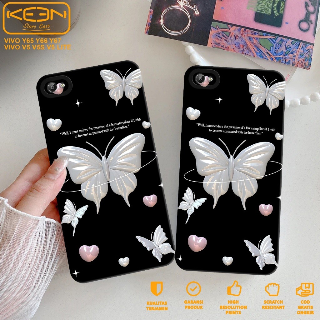 Case Vivo 1612 - Softcase Vivo 1612 Motif Butterfly - Casing Hp Vivo 1612 - Case Hp - Softcase Hp Vi