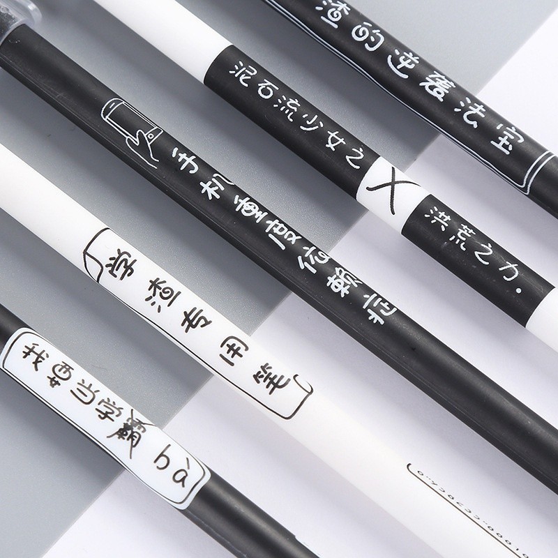 

LPL Pulpen Aksen Japanses Alat Tulis Kerja Pen Tinta Gel Mekanik Ujung Lancip Pena Gel 0.5mm Bolpoin Warna Hitam