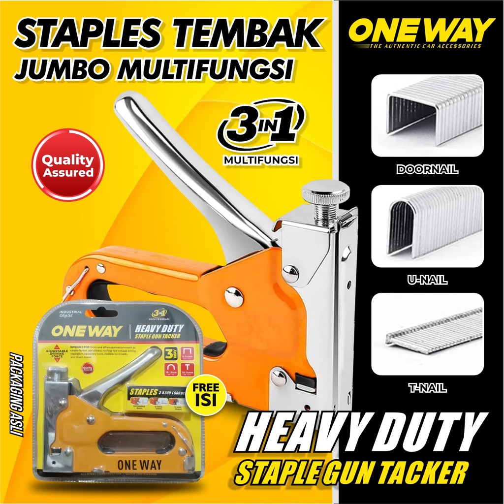 

Zx- Staples Tembak 3 In 1 Staple Gun Tacker Bisa 3 Jenis Staples Kuat Top