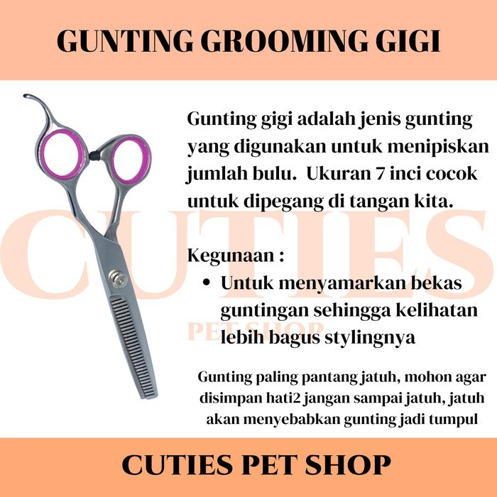 GUNTING RAMBUT ANJING KUCING GROOMING / POTONG PANGKAS BULU HEWAN - gunting bergigi