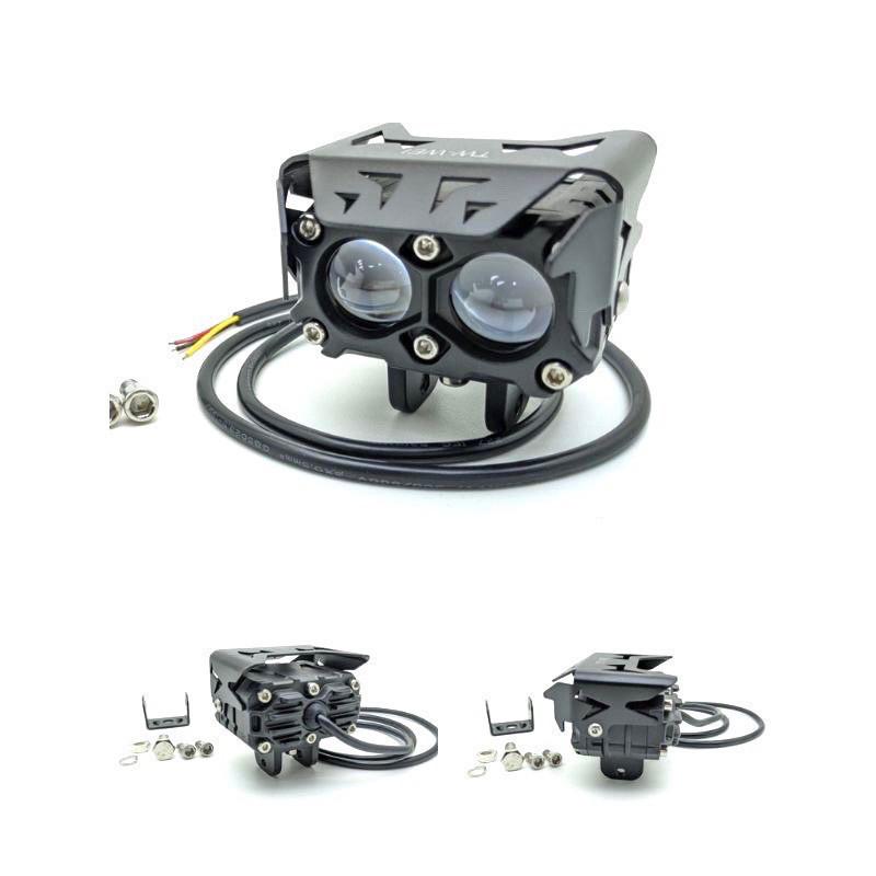 Lampu tembak laser led SQL 2 MATA LED LASER GUN PUTIH - KUNING HIGH LOW PUTIH KUNING 12 VOLT - 24 VO