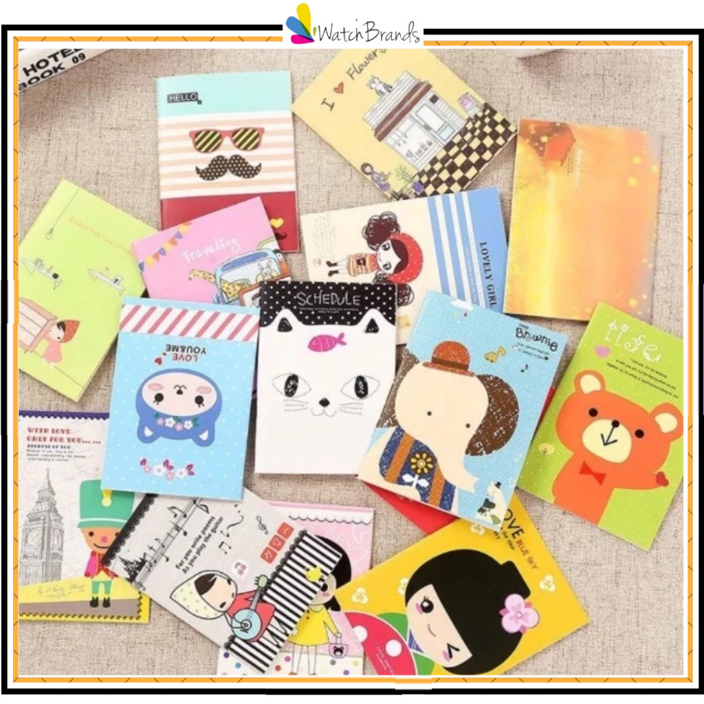 

WTB Buku Tulis Mini Motif Kartun Cartoon Buku Catatan Memo Pad Mini Note Book Lucu Buku Tulis Kartun Kecil Motif Karakter Notebook SS189