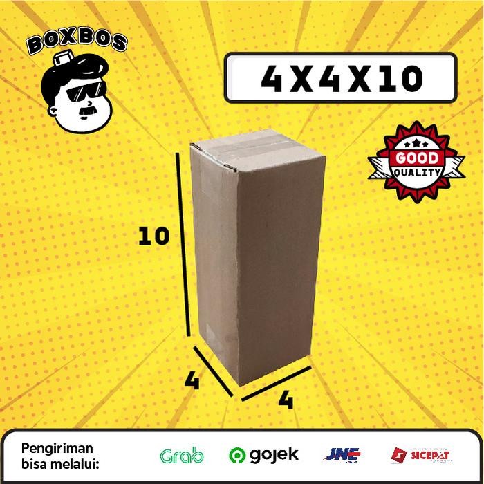 

KARDUS BOX uk 4x4x10 CM Kotak Packaging Corrugated SHEET POLOS