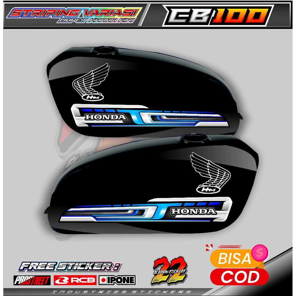 STRIPING VARIASI HONDA CB 100  / STICKER LIST HONDA CB 100
