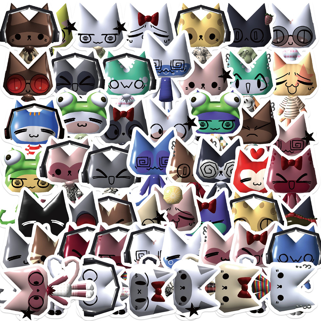 

52PCS Toro Inoue Cat Cartoon Stickers Cute Vinyl Decals DIY Bike Travel Suitcase Guitar Laptop Waterproof Graffiti Sticker Gift