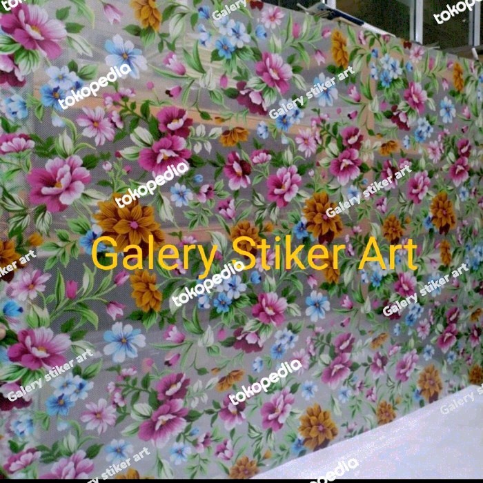 Stiker Kaca Motif Bunga Mawar Lebar 90 cm
