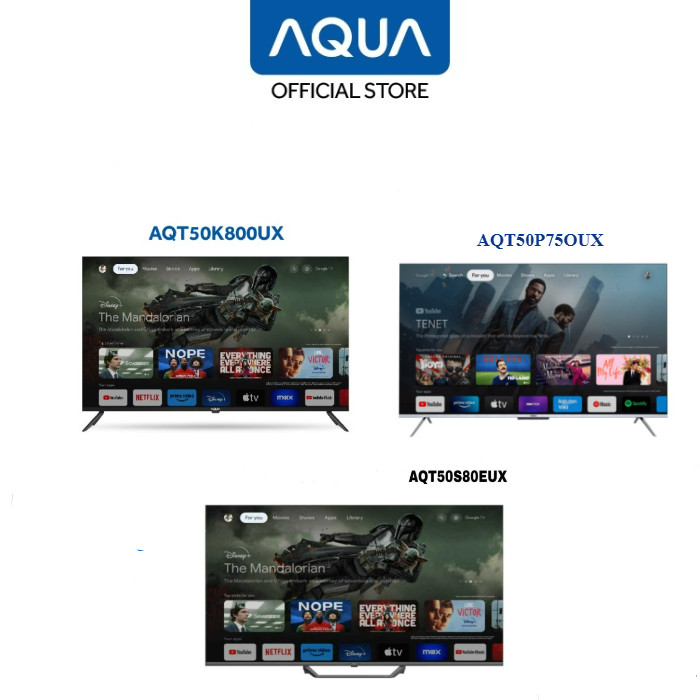 LED TV AQUA ANDROID TV LED AQUA 50 INCH GOOGLE TV 4K HDR