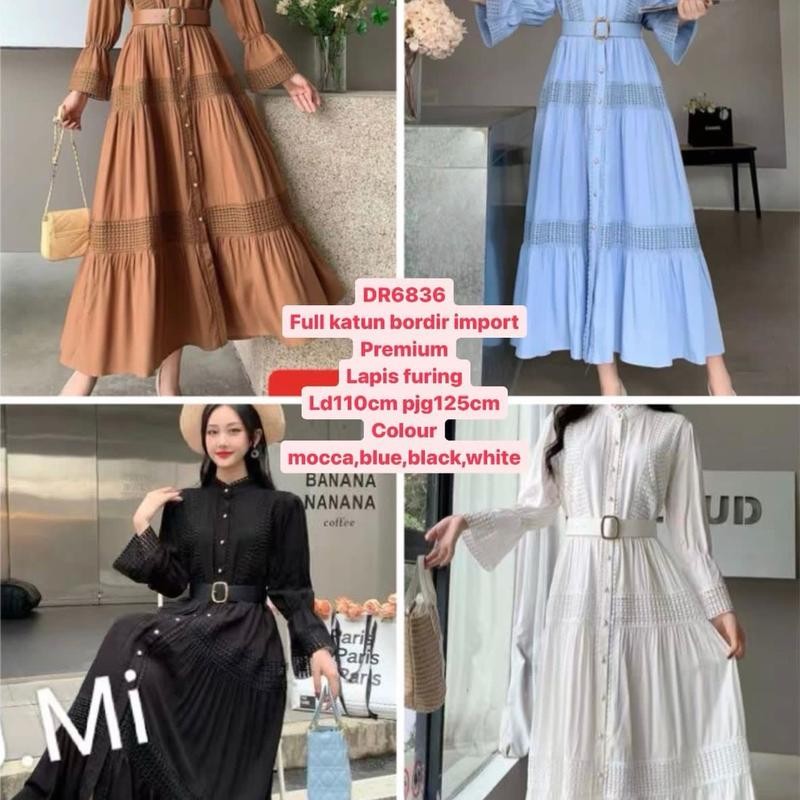 GAMIS BORDIR/GAMIS/GAMIS KATUN BORDIR BOLONG/KATUN