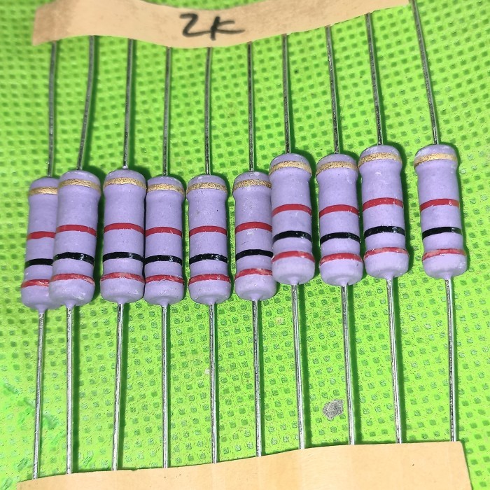 resistor R ORIGINAL JAPAN ungu 2k 2kilo kilo 2000k 2watt 2 watt 2W A